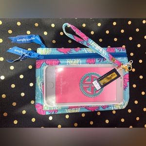 NWT Simply Southern Phone Wristlet Fish Coral